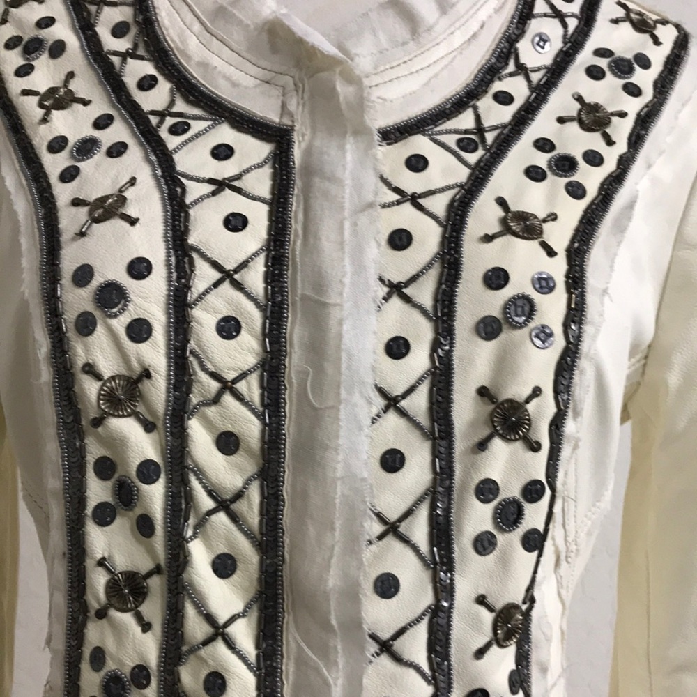 Raw 7 Embellished Leather Jacket - Picture 3 of 9
